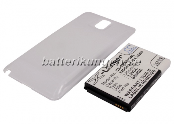 Batteri til Samsung Galaxy Note 3 mfl - 6.400 mAh - Vit