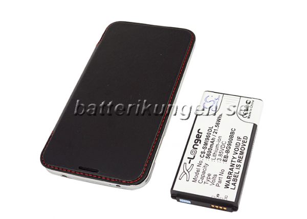Batteri til Samsung Galaxy S5 mfl - 5.600 mAh - Flipcover