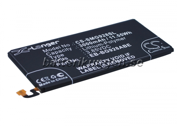 Batteri til Samsung Galaxy S6 Edge+ mfl - 3.000 mAh