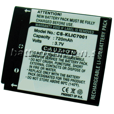 Batteri til Kodac - KLIC-7001
