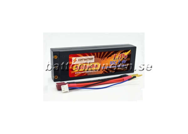 Batteri til Vant Hardcase - 7.4 Volt 3.400 mAh - 30C