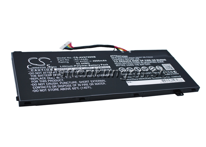 Batteri til Acer Aspire VN7 mfl - 4.600 mAh