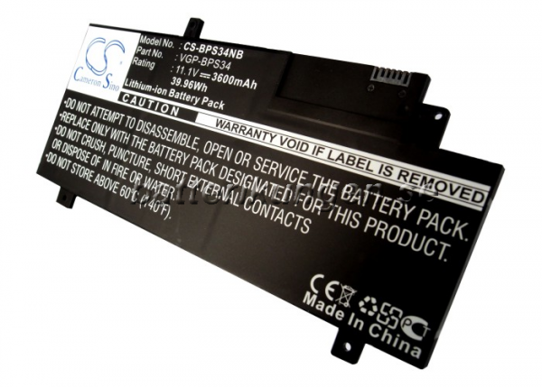 Batteri til Sony som ersätter VGP-BPS34 mfl