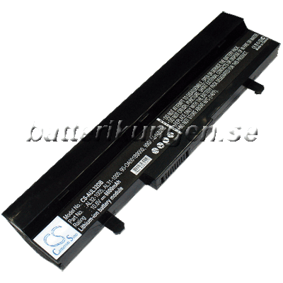 Batteri til Asus Eee PC 1005HA mfl - 6.600 mAh - svart