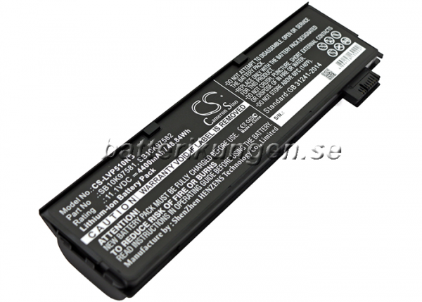 Batteri til Lenovo Thinkpad P51S mfl - 4.400 mAh