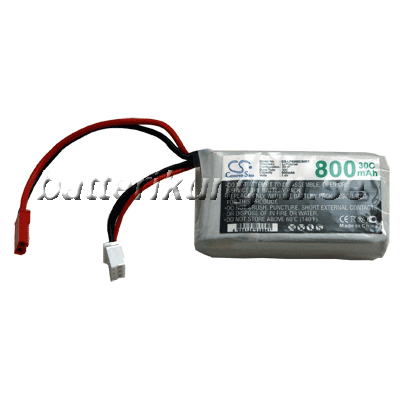 Batteri til LiPo 2 cell - 7.4 V - 800 mAh