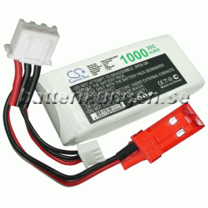 Batteri til LiPo 2 cell - 7.4 V - 1.000 mAh