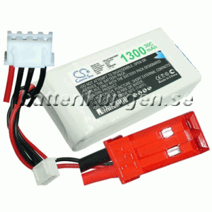 Batteri til LiPo 3 cell - 11.1 V - 1.300 mAh