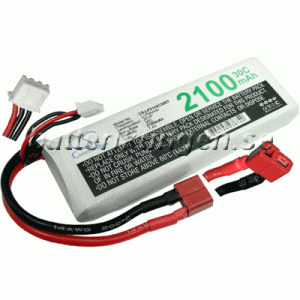 Batteri til LiPo 2 cell - 7.4 V - 2.100 mAh