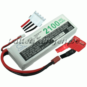 Batteri til LiPo 3 cell - 11.1 V - 2.100 mAh