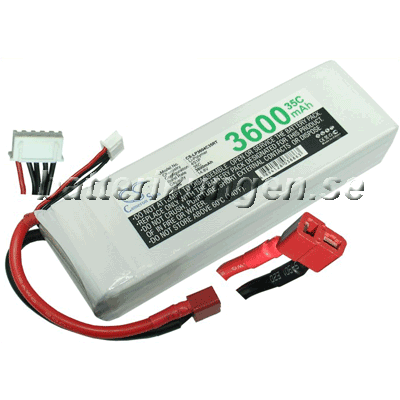 Batteri til LiPo 4 cell - 14.8 V - 3.600 mAh