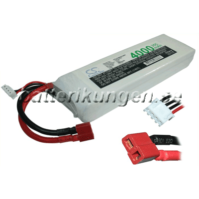 Batteri til LiPo 3 cell - 11.1 V - 4.000 mAh