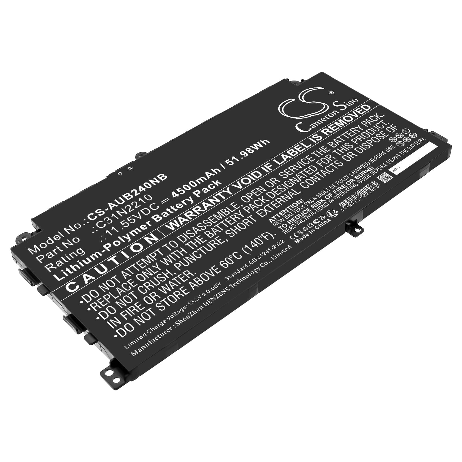 Batteri til Asus B2402CVA mfl - 4.500 mAh