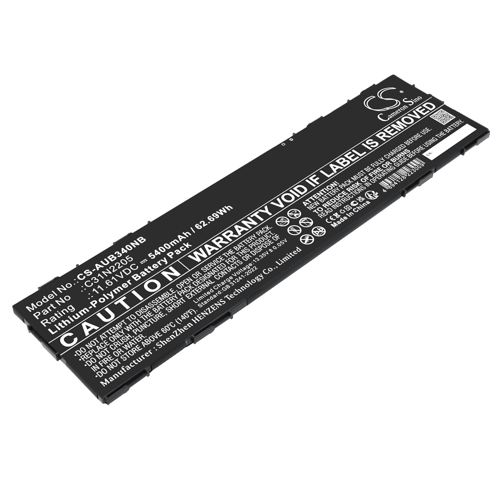 Batteri til Asus B3404CV mfl - 5.400 mAh