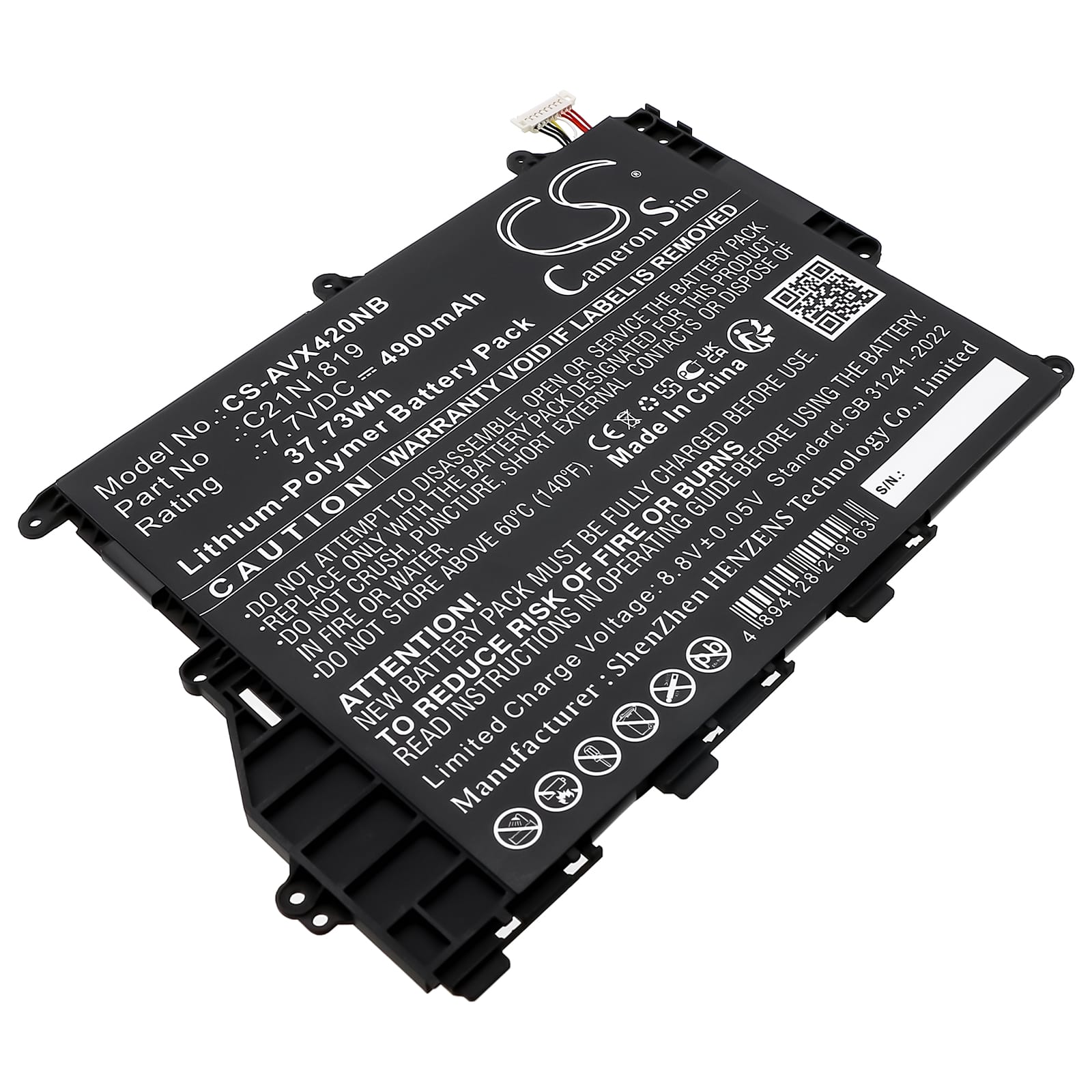 Batteri til Asus A420UA mfl - 4.900 mAh