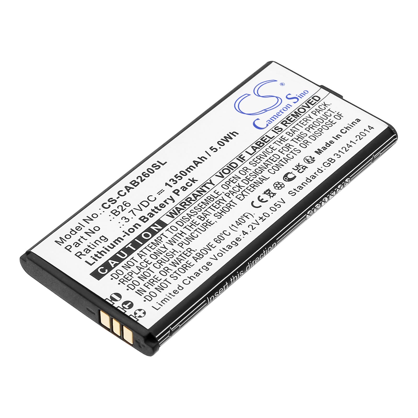 Batteri til CAT B26 - 1.350 mAh