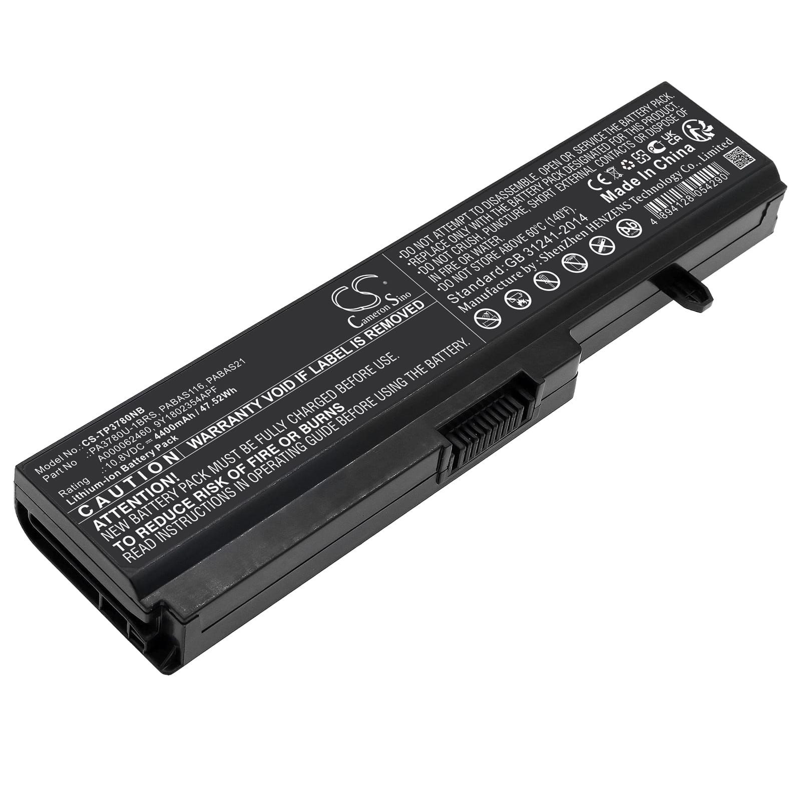 Batteri til Toshiba Portege T110 mfl - 4.400 mAh