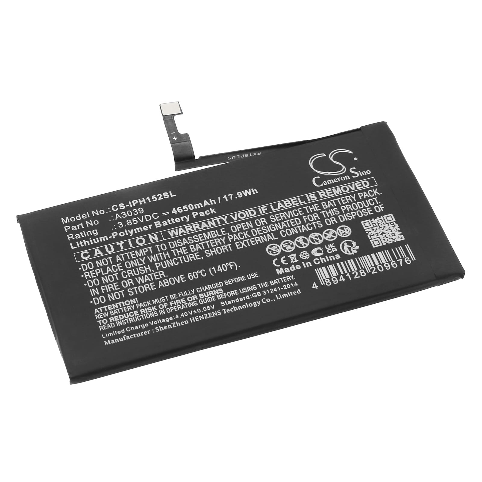 Batteri til Apple iPhone 15 Plus - 4.650 mAh