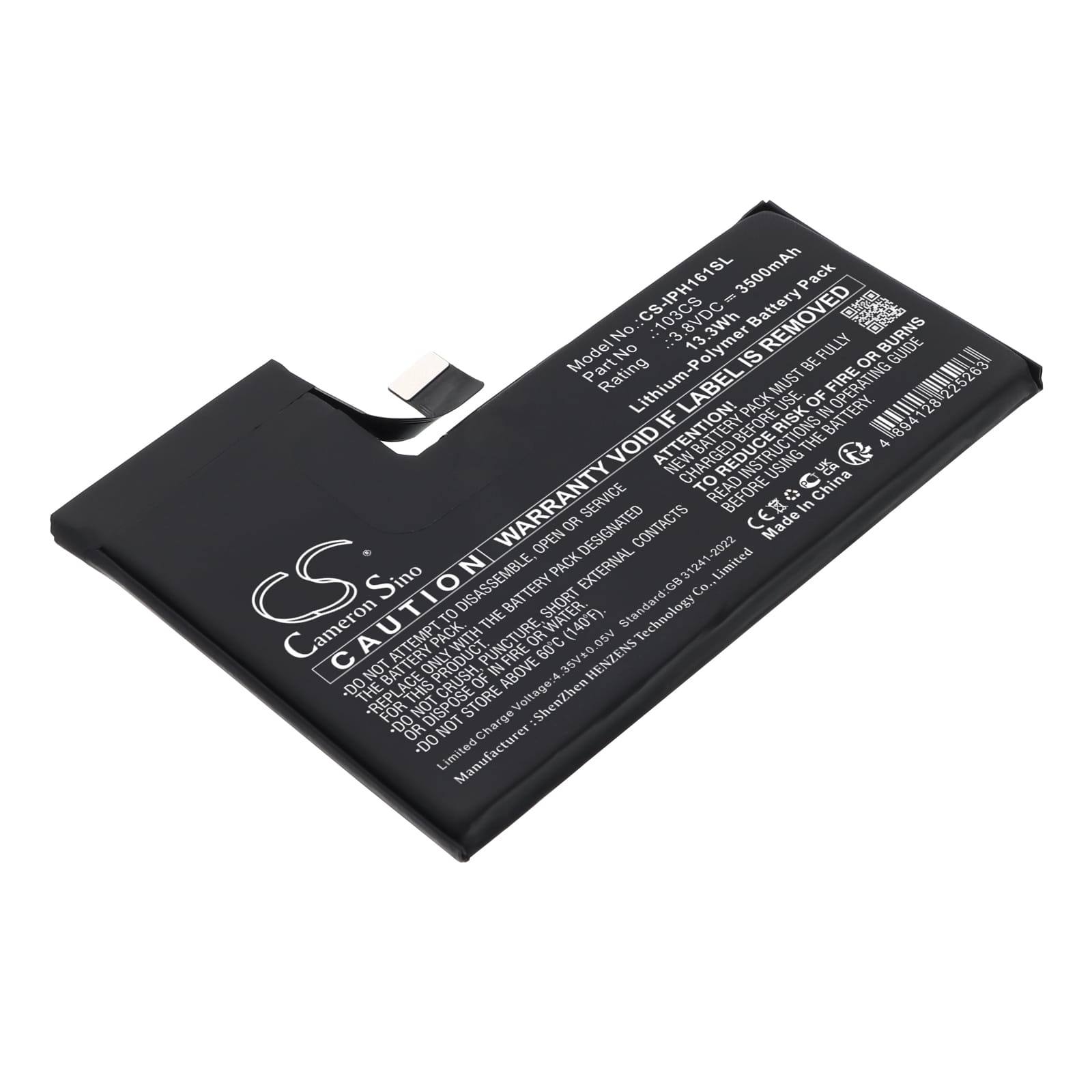Batteri til Apple iPhone 16 Pro - 3.500 mAh